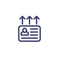 export personal data line icon on white vector