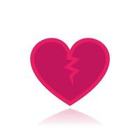 broken heart icon isolated on white vector