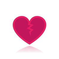 broken heart icon isolated on white vector