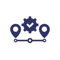 logistics optimization icon on white vector