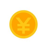 chinese yuan coin icon vector