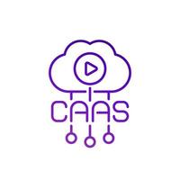 CaaS line icon, content as a service vector