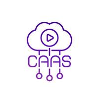 CaaS line icon, content as a service vector