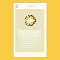 Globe mobile vertical banner design design Vector