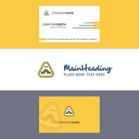 Beautiful Jump road sign Logo and business card vertical Design Vector