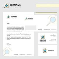 Search house Business Letterhead Envelope and visiting Card Design vector template