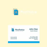 Setting document logo Design with business card template Elegant corporate identity Vector