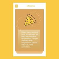 vector de diseño de diseño de banner vertical móvil de pizza