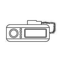 Radio taxi icon, outline style vector