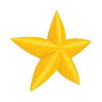 Yellow star icon in cartoon style vector