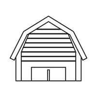 High garage icon, outline style vector