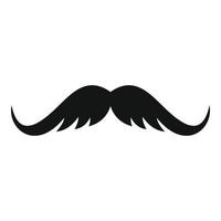 icono de bigote de corte, estilo simple. vector