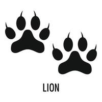 Lion step icon, simple style. vector