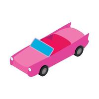 icono convertible de coche, estilo 3d isométrico vector