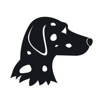 icono de perro dálmatas, estilo simple vector