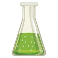 Chemical laboratory transparent flask vector