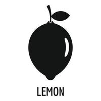 Lemon icon, simple style. vector