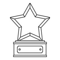 estrella premio icono vector línea delgada