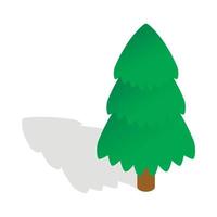 icono de árbol, estilo 3d isométrico vector