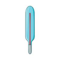 Medical mercury thermometer icon, cartoon style vector