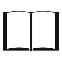 Book novel icon, simple black style vector