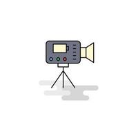 Flat Camcoder Icon Vector