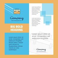 Briefcase Company Brochure Title Page Design Company profile annual report presentations leaflet Vector Background