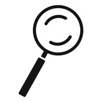 Cursor magnifier element icon, simple black style vector