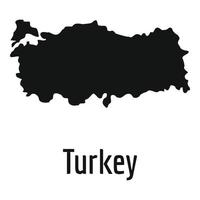 mapa de turquía en vector negro simple