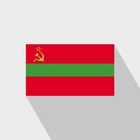 vector de diseño de sombra larga de bandera de transnistria
