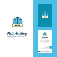 Internet Creative Logo and business card vertical Design Vector