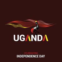 Uganda Independence day design vector