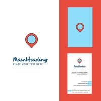 Map navigation Creative Logo and business card vertical Design Vector