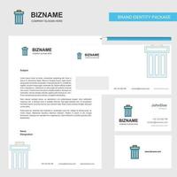 Trash Business Letterhead Envelope and visiting Card Design vector template