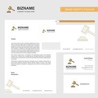 Hammer Business Letterhead Envelope and visiting Card Design vector template