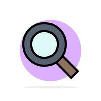 Magnifier Search Zoom Find Abstract Circle Background Flat color Icon vector