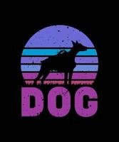 diseño de camiseta de perro vector