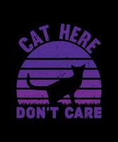 diseño de camiseta de gato vector