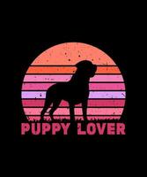 PUPPY LOVER T SHIRT DESIGN vector