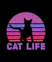 diseño de camiseta de gato vector