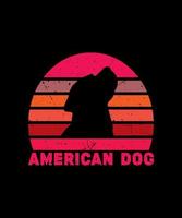 AMERICAN DOG T SHIRT DESIGN vector