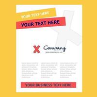 Cross Title Page Design for Company profile annual report presentations leaflet Brochure Vector Background