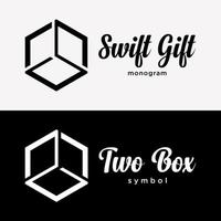 Set Letter S Monogram Geometric Hexagon Style Identity Business Delivery Of Goods Box Package Logo Template vector