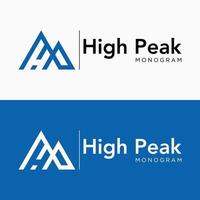 Set Mountain Shape Simple Geometric Line Brand Identity Sport Hiking Adventure Logo Design Vector