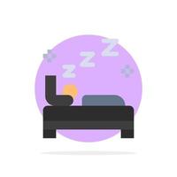 Bed Bedroom Clean Cleaning Abstract Circle Background Flat color Icon vector