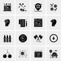 16 Universal Business Icons Vector Creative Icon Illustration to use in web and Mobile Related project