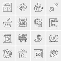 16 Universal Business Icons Vector Creative Icon Illustration to use in web and Mobile Related project