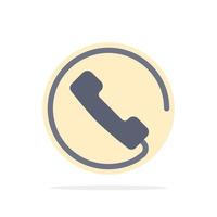 Answer Call Phone Abstract Circle Background Flat color Icon vector