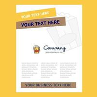 Pop corn Title Page Design for Company profile annual report presentations leaflet Brochure Vector Background