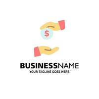 Bribe Bribery Bureaucracy Corrupt Business Logo Template Flat Color vector